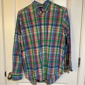 Ralph Lauren Blue Green Red Plaid Shirt